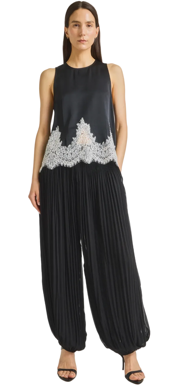 Ronan Pleated Chiffon Pant
