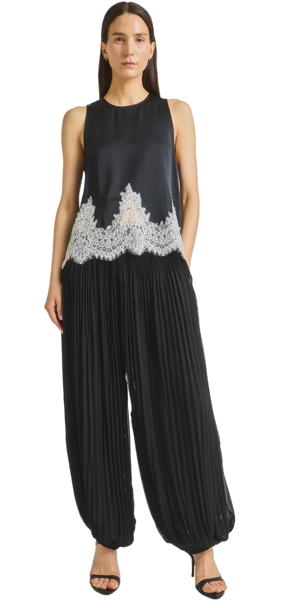 Saint Art New York Womens Bottoms Ronan Pleated Chiffon Pant