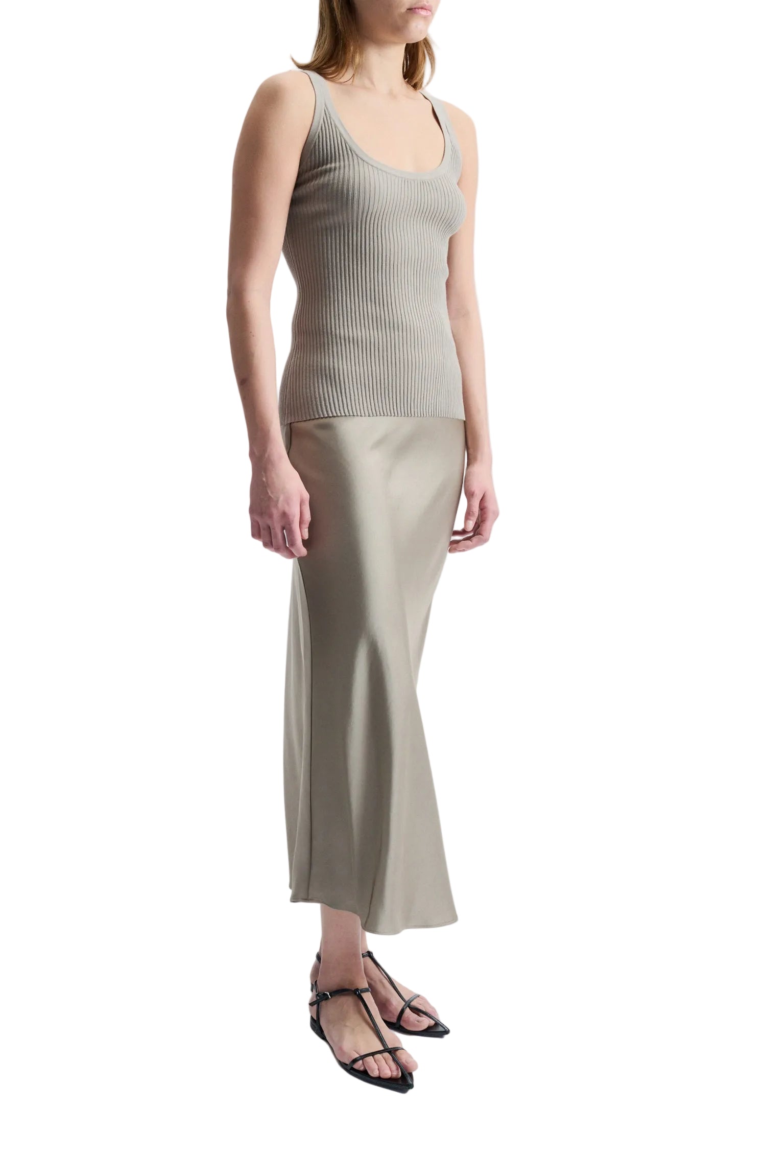 Saint Art New York Womens Bottoms Talia Charmeuse Maxi Skirt