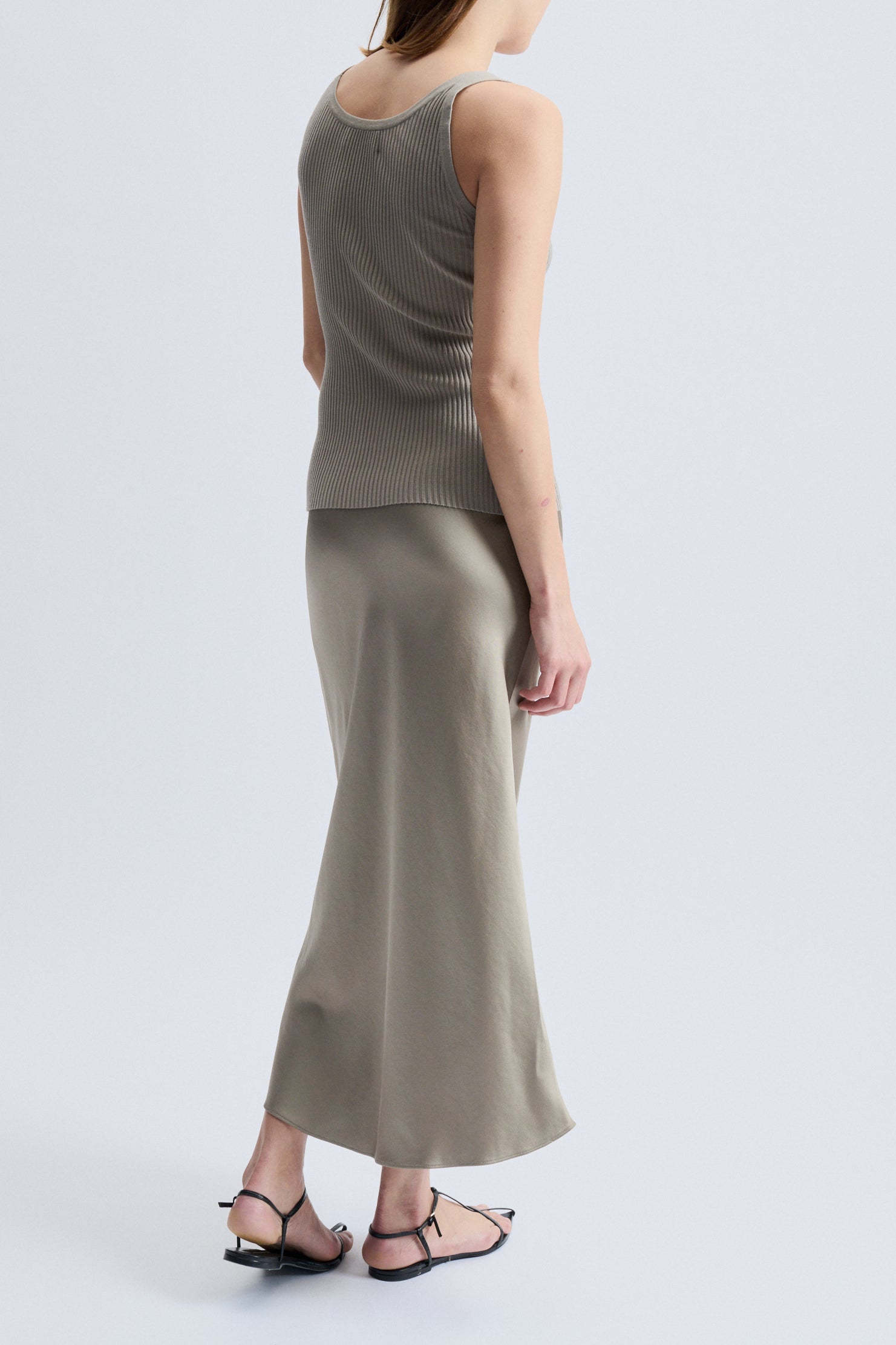 Saint Art New York Womens Bottoms Talia Charmeuse Maxi Skirt