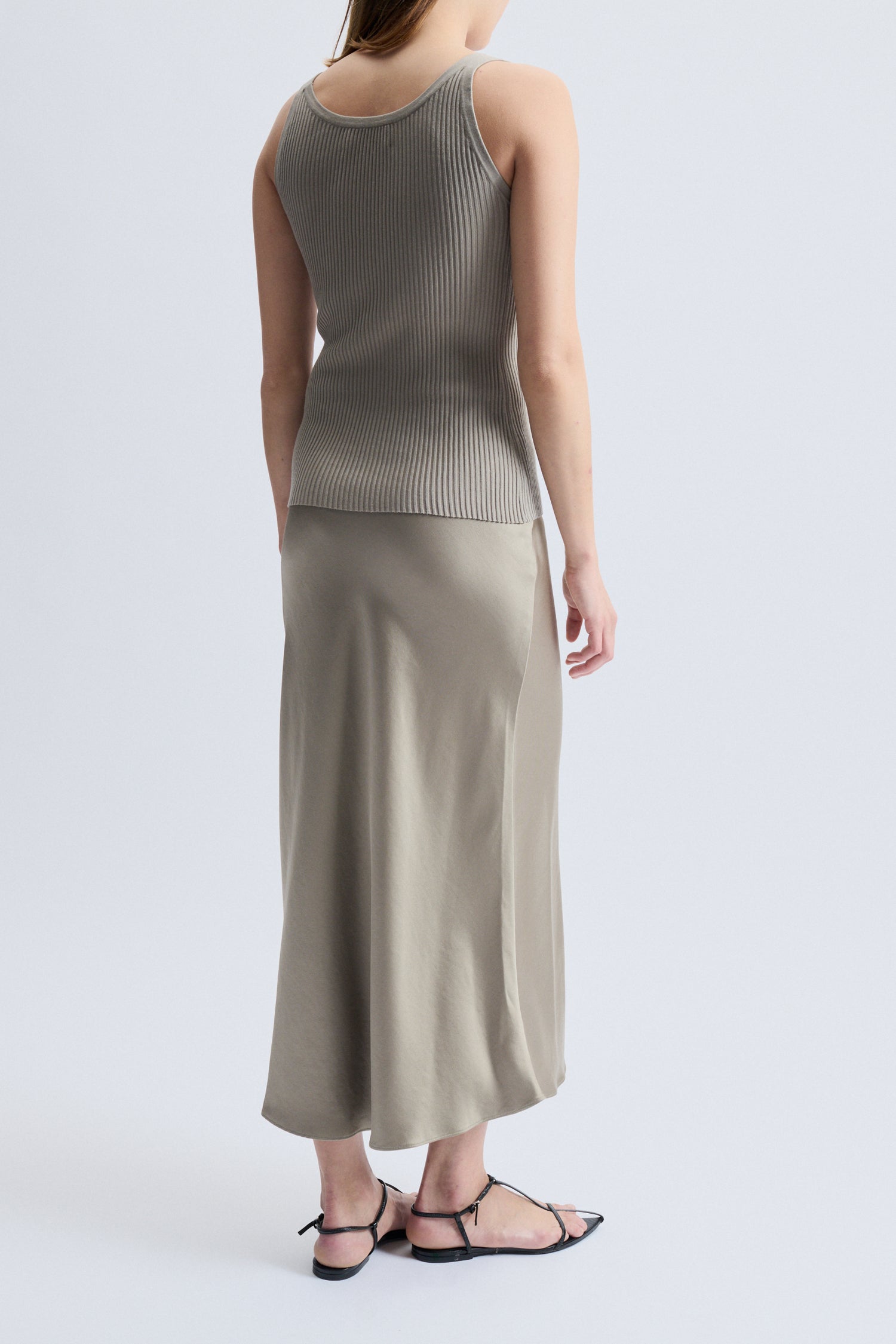 Saint Art New York Womens Bottoms Talia Charmeuse Maxi Skirt