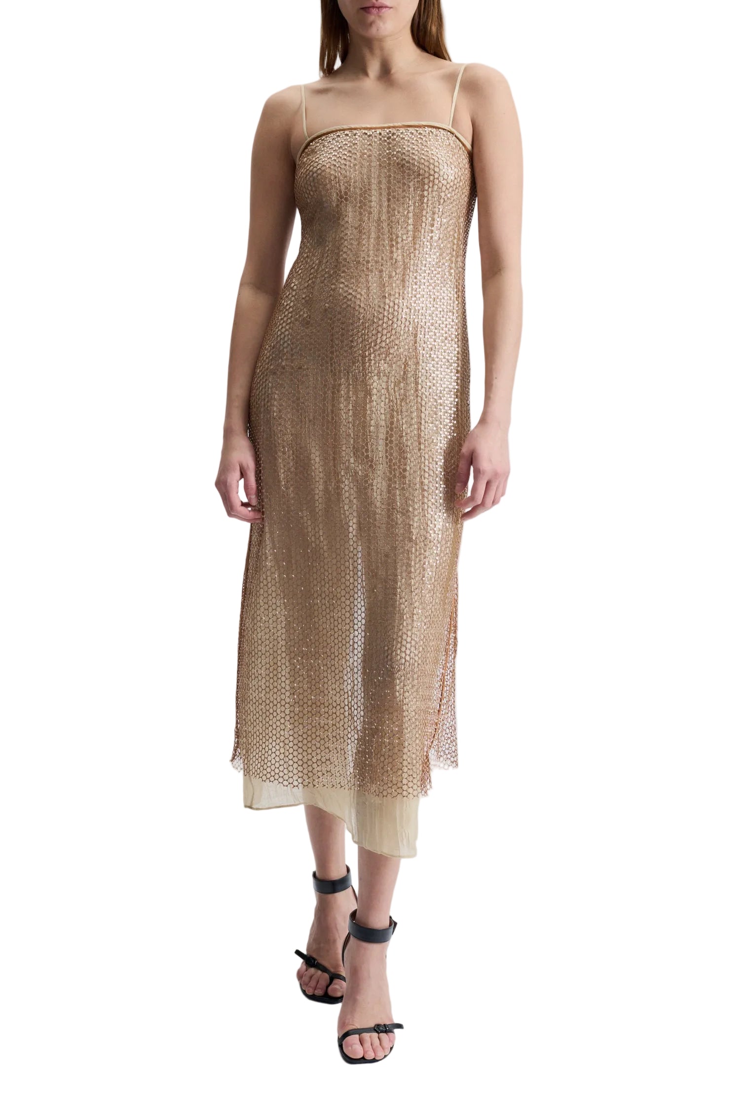 Saint Art New York Womens Dresses Orleans Mesh Sequin Dress