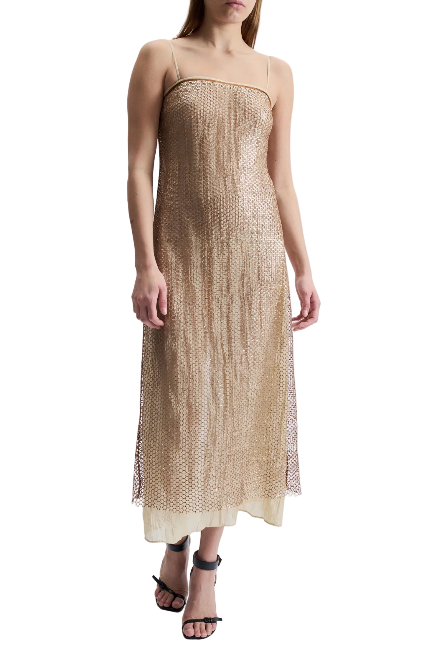 Saint Art New York Womens Dresses Orleans Mesh Sequin Dress