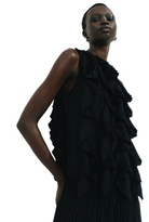 Saint Art New York Womens Novelty Tops Neo Organza Pleated Top