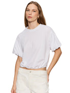 Sanctuary Womens Basics Pleat Bubble Tee