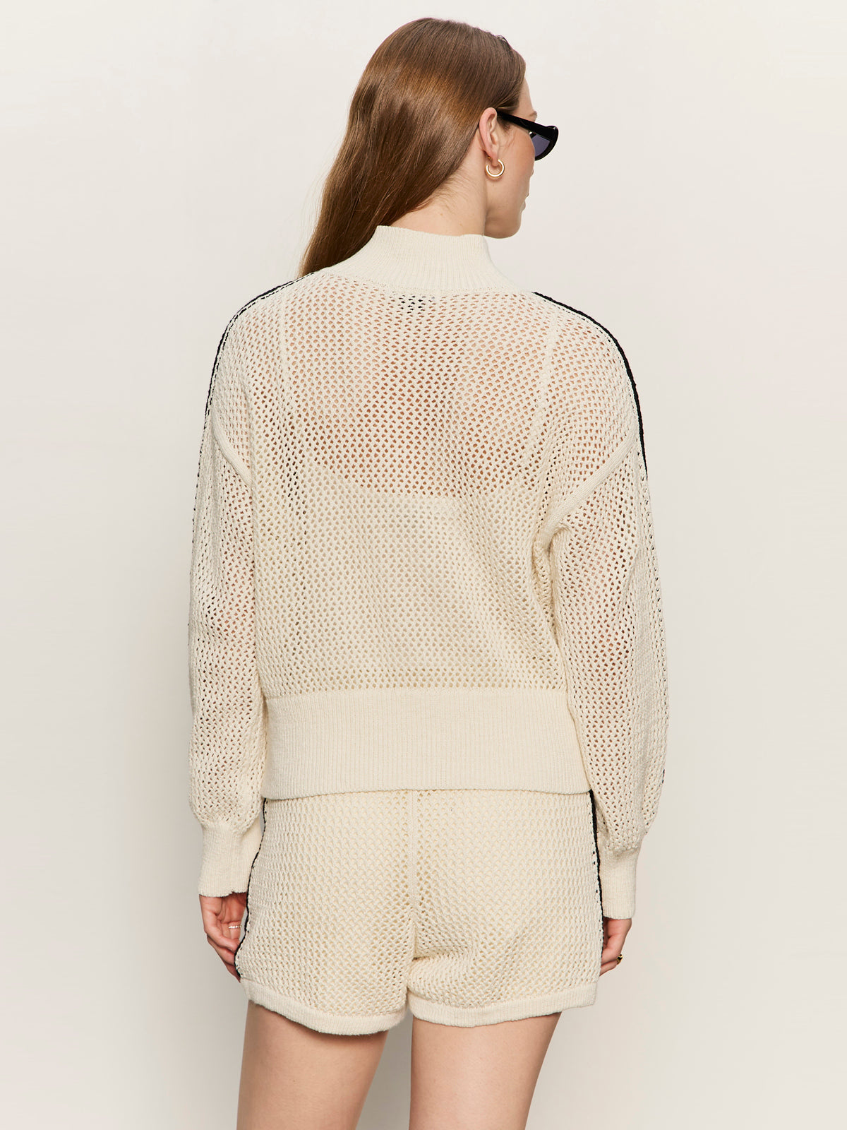 Sanctuary Womens Jackets Open Stitch Track Jacket