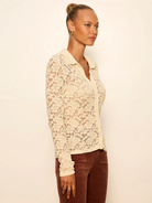 Sanctuary Womens Novelty Tops Dreamer Lace Shirt