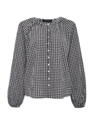 Sanctuary Womens Novelty Tops Perfect Gingham Button Blouse