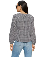 Sanctuary Womens Novelty Tops Perfect Gingham Button Blouse