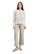 Self Contrast Womens Sweaters Alanna L/S Fishnet Sweater