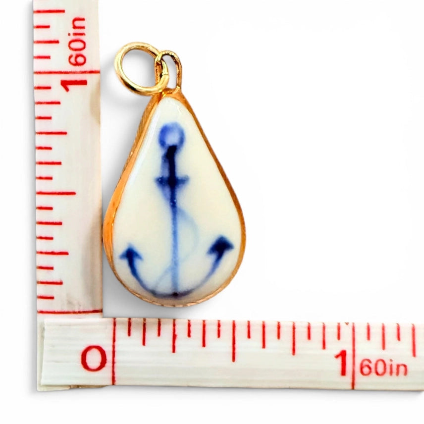 Shá Parlé Womens Jewelry Anchor Charm - Large Teardrop