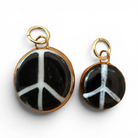 Shá Parlé Womens Jewelry B&W Peace Sign - Large Circle