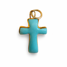 Shá Parlé Womens Jewelry Turquoise Cross Shape Charm