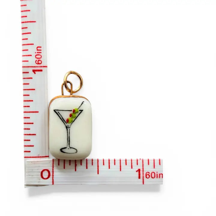 Shá Parlé Womens Jewelry Martini Glass Charm - Rectangle