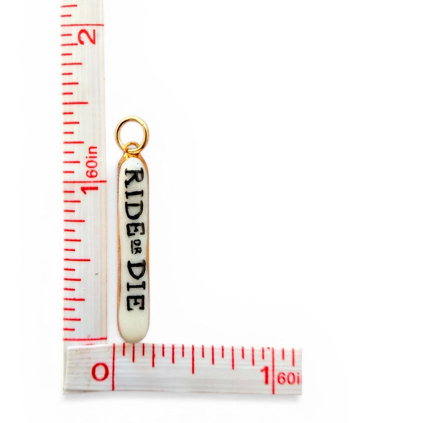 Shá Parlé Womens Jewelry Ride or Die Bar Charm