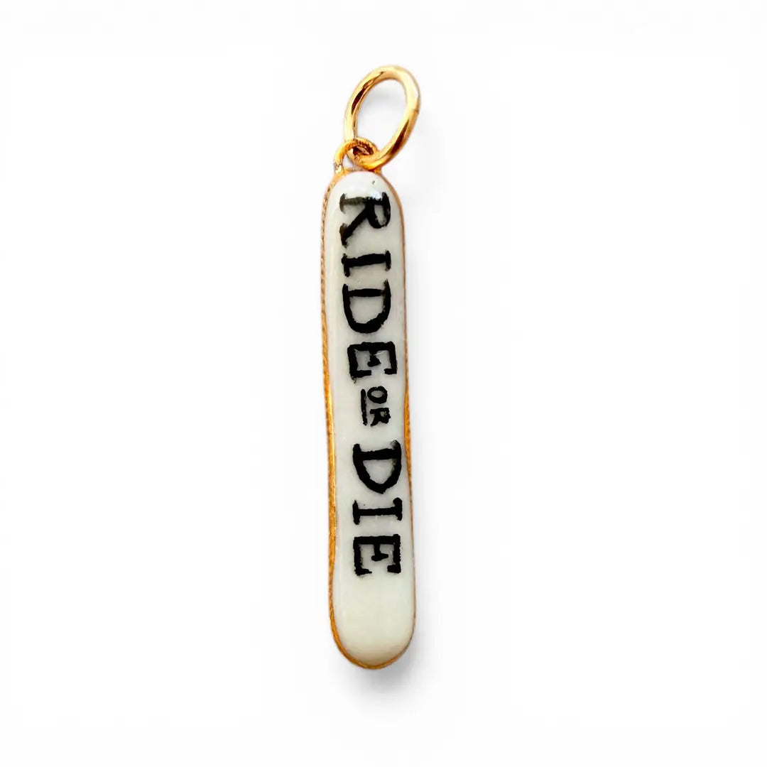 Shá Parlé Womens Jewelry Ride or Die Bar Charm
