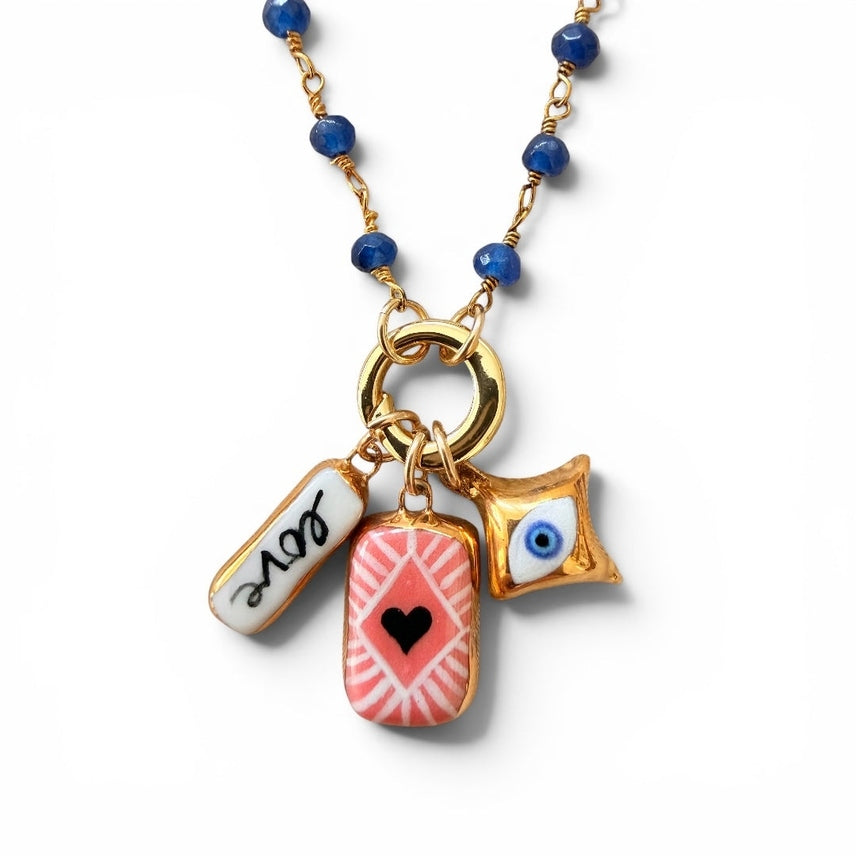 Shá Parlé Womens Jewelry Shining Heart Diamond Charm