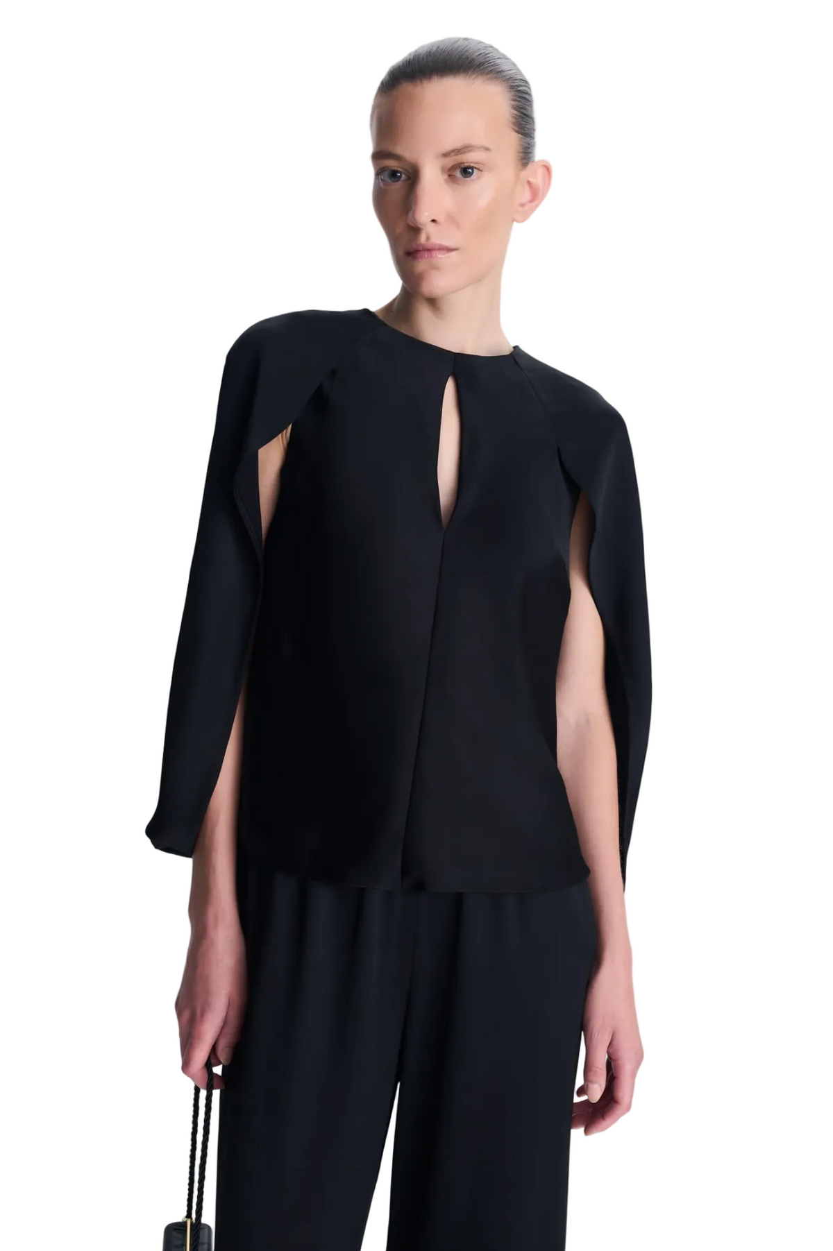 Simkhai Womens Novelty Tops XSmall / Black Lauren Cape Top, image 1 of 3