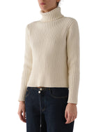 Still Here Womens Novelty Tops XSmall / Milk Miller Turtleneck Long Sleeve