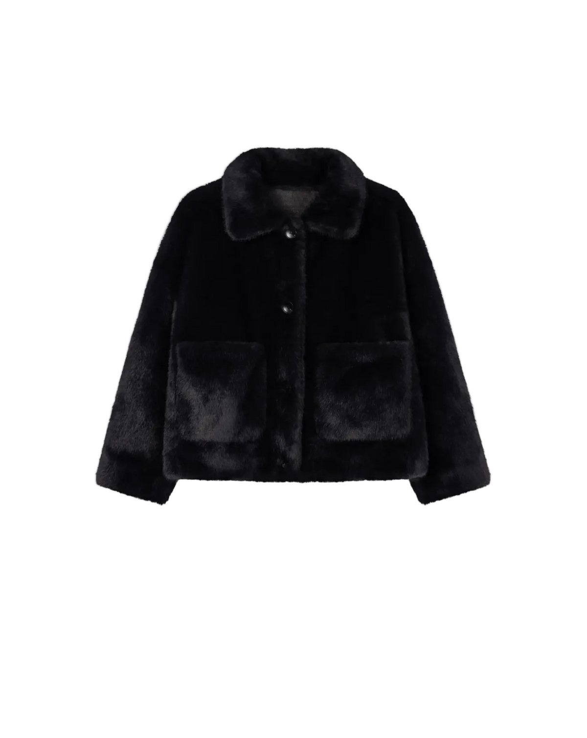 Studio AR Womens Jackets 34 / D. Grey Faje Faux Mink, image 1 of 4