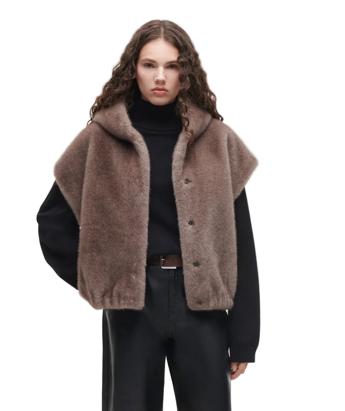 Studio AR Womens Jackets Olena Faux Mink, image 2 of 3