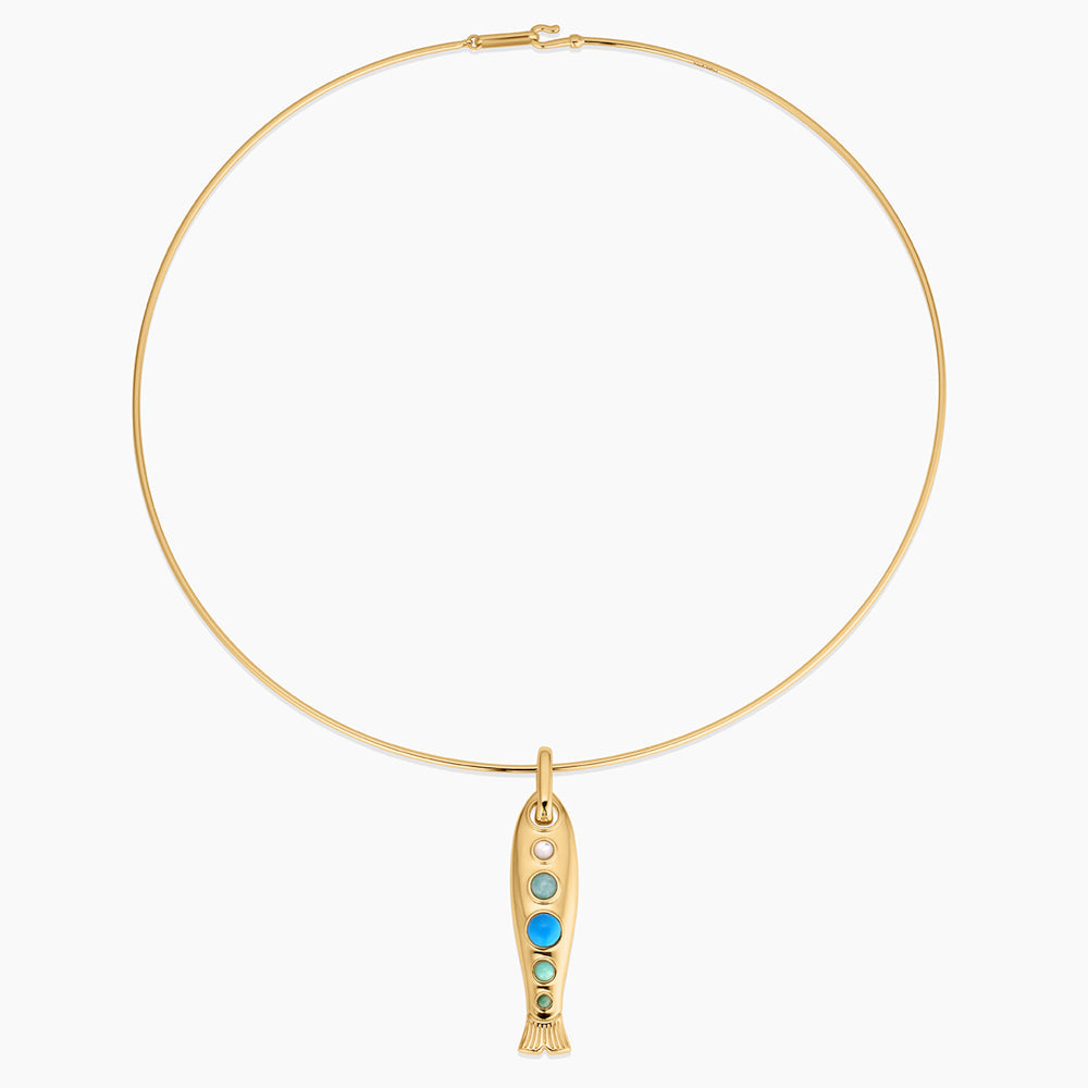 Thatch Womens Jewelry Amalfi Fish Choker Necklace