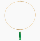 Thatch Womens Jewelry Fortuna Green Jade Fish Charm