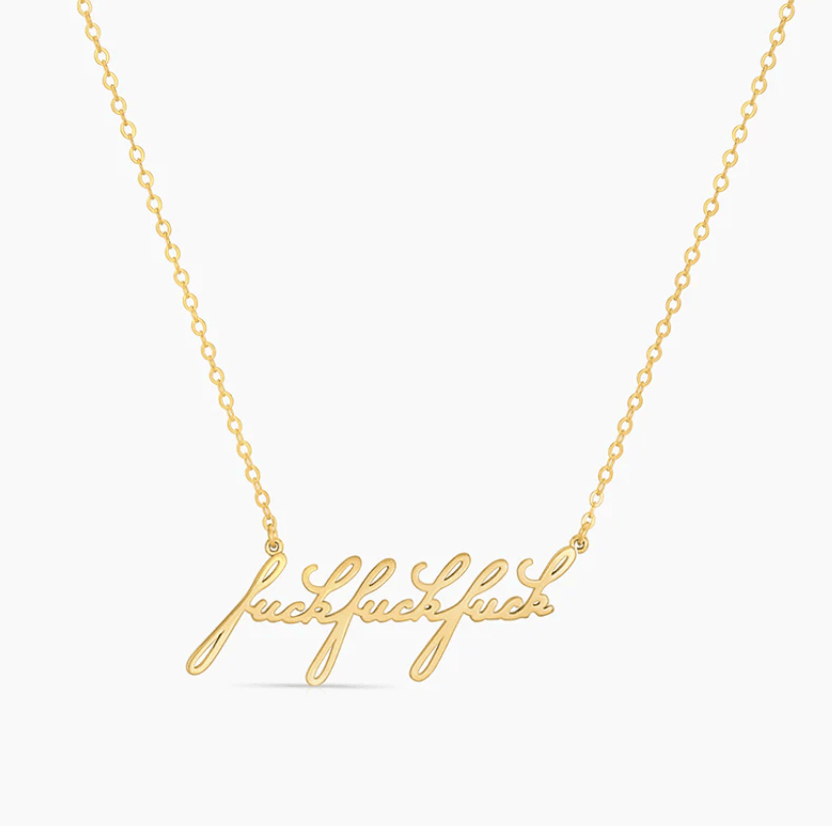 Thatch Womens Jewelry Fuck Fuck Fuck Script Necklace