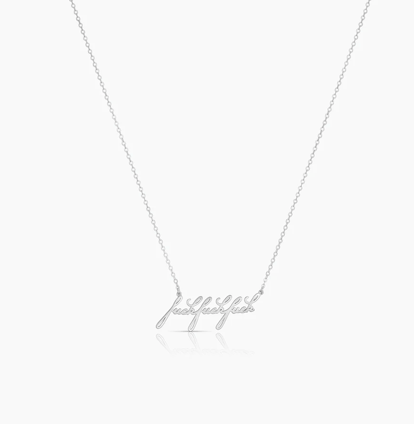 Thatch Womens Jewelry Fuck Fuck Fuck Script Necklace