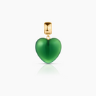 Thatch Womens Jewelry Gemma Green Jade Heart Bail Charm