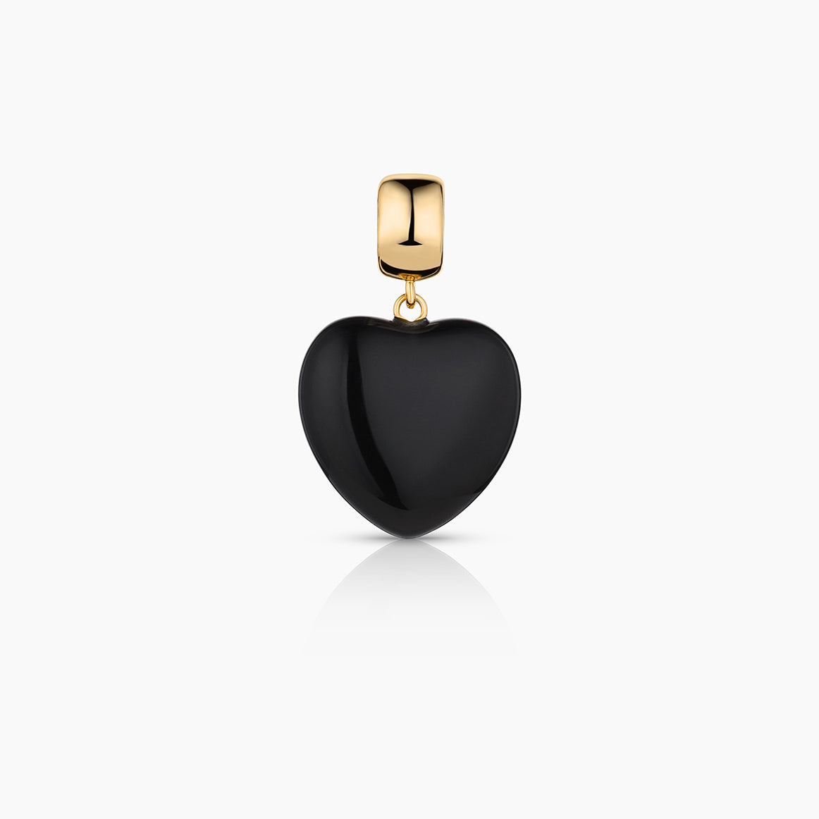 Thatch Womens Jewelry Gemma Onyx Heart Bail Charm