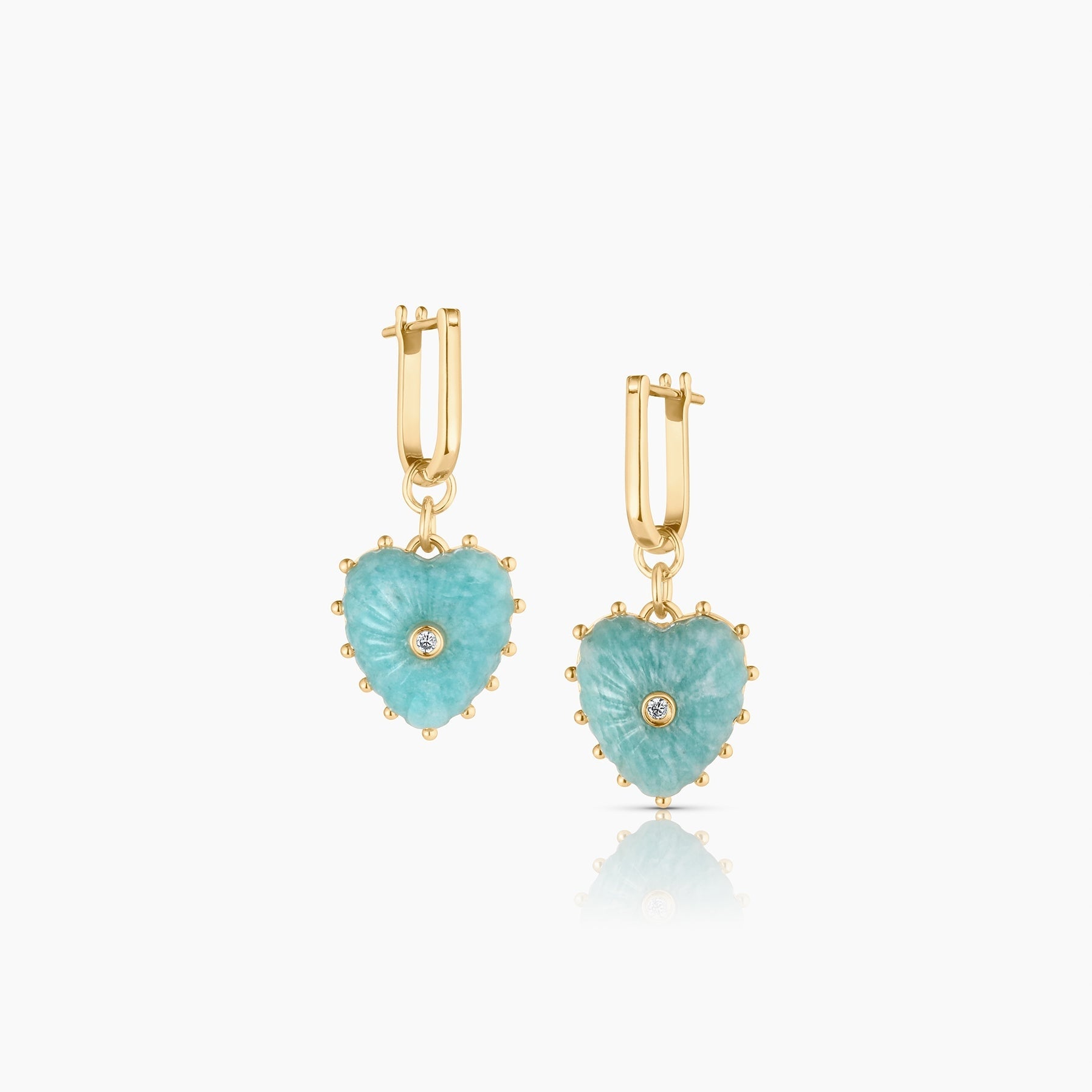Thatch Womens Jewelry Isabel Amazonite Heart Earrings