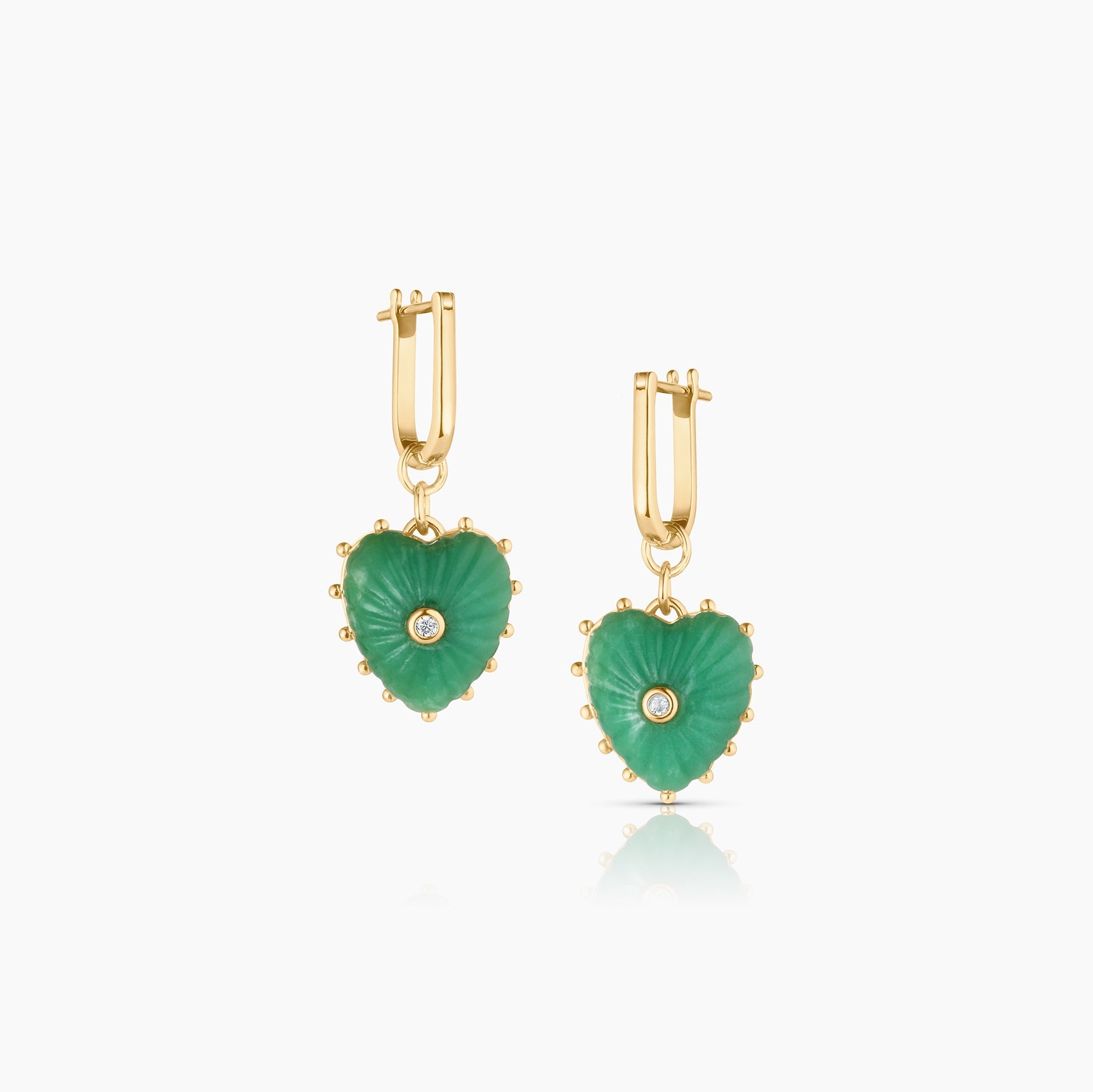 Thatch Womens Jewelry Isabel Chrysoprase Heart Earrings