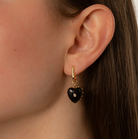 Thatch Womens Jewelry Isabel Onyx Heart Earrings