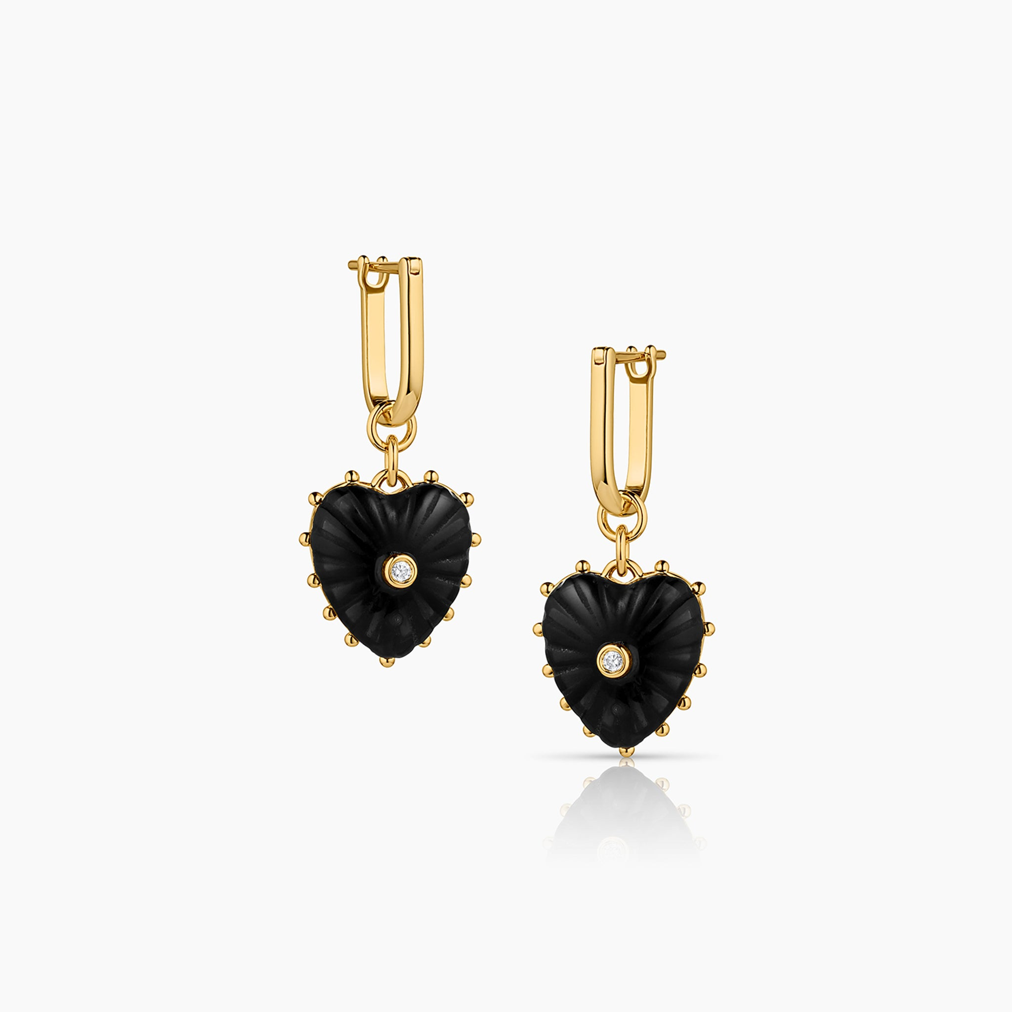 Thatch Womens Jewelry Isabel Onyx Heart Earrings