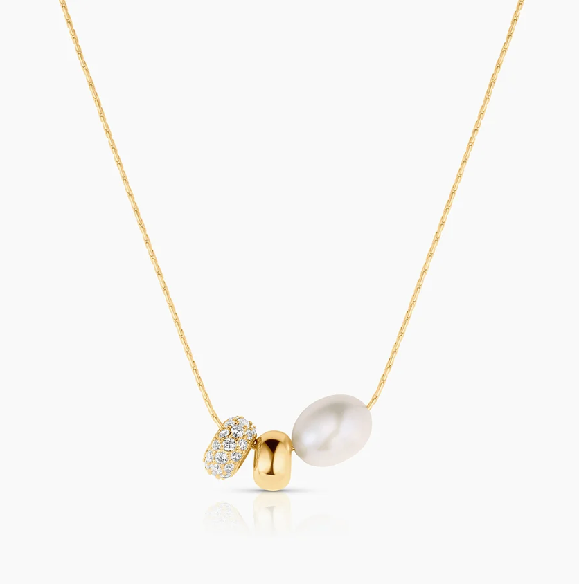 Thatch Isla Gold Bead Snake Chain Necklace