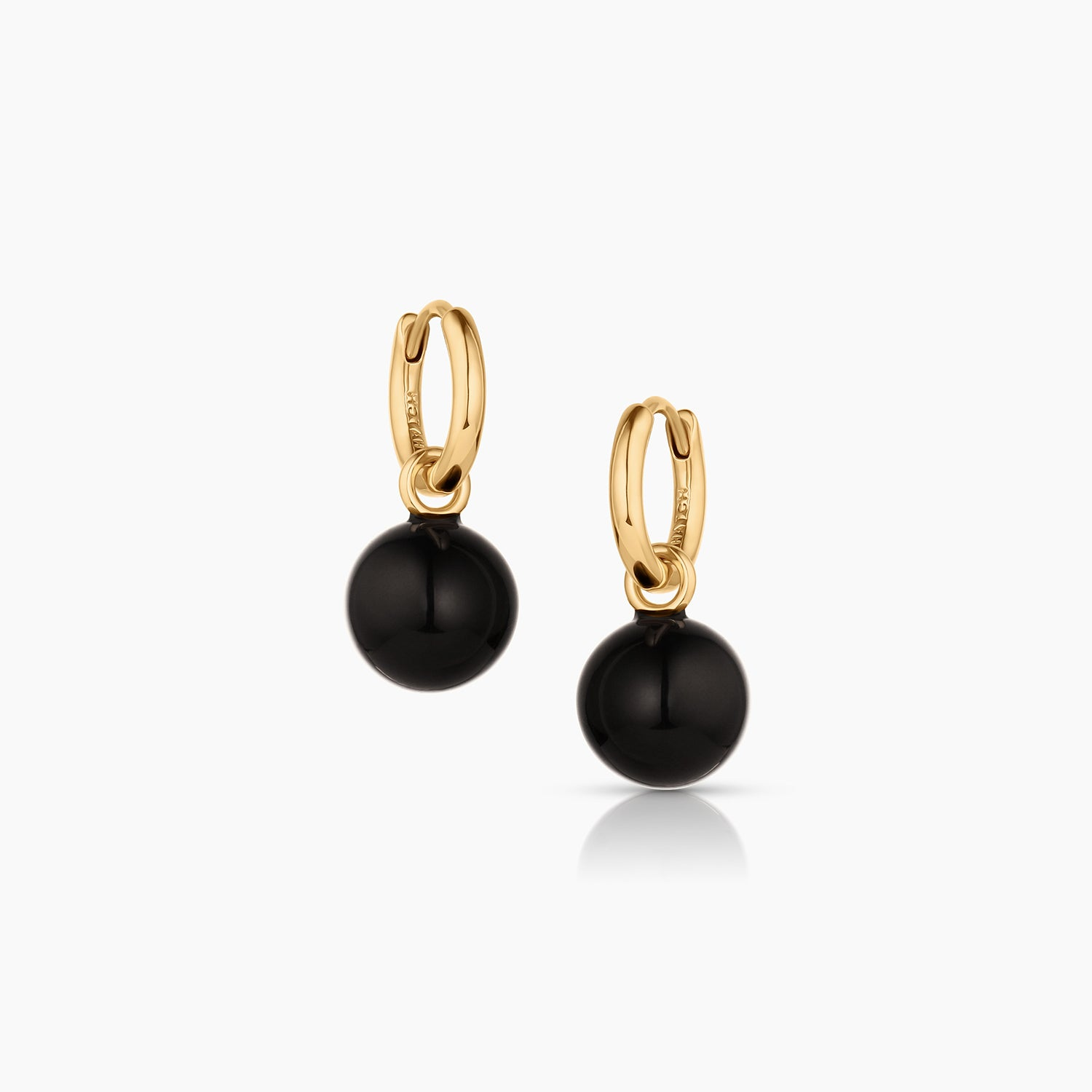 Thatch Womens Jewelry Lucille Onyx Hoop Earrings