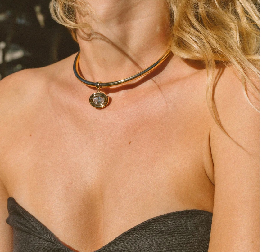 Thatch Womens Jewelry Starlet Oval Choker Necklace