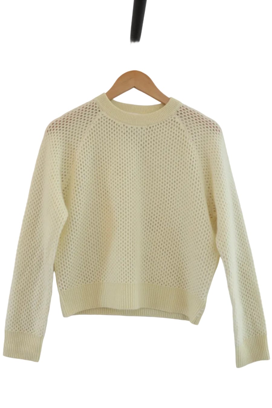 White and Warren Womens Sweaters - Cashmere Cashmere Mesh Sweatshirt