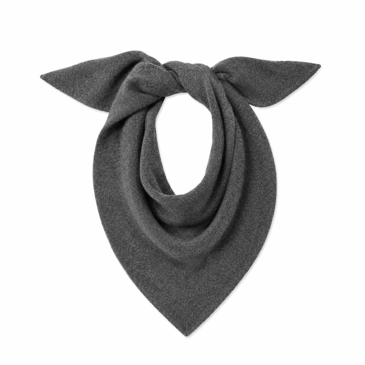 White & Warren Womens Accessories Graphite Heather Cashmere Neckerchief