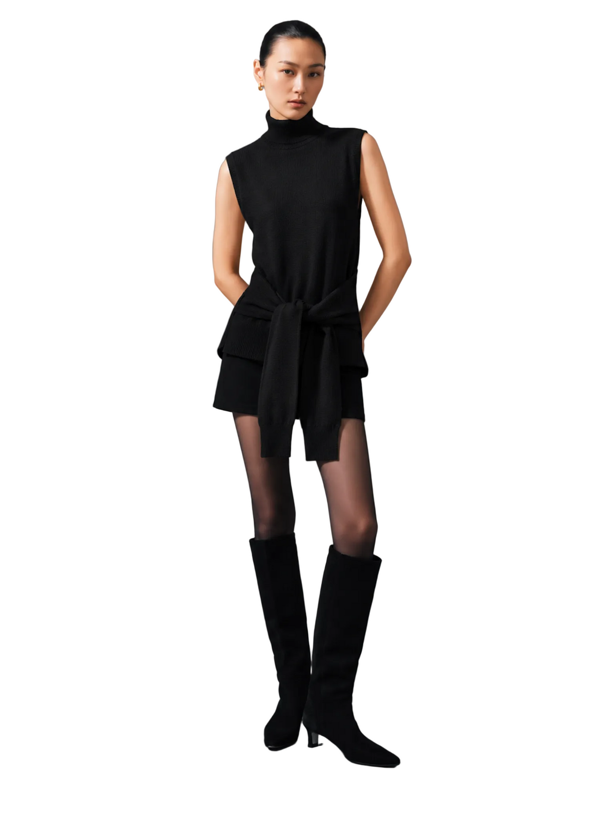 White & Warren Womens Sweaters - Cashmere Cashmere Blend Sleeveless Pullover, image 2 of 2