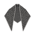 White & Warren Womens Sweaters - Cashmere Grey Heather/Black Cashmere Leopard Neckerchief
