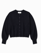 White & Warren Womens Sweaters - Cashmere Cashmere Structured Sleeve Cardigan