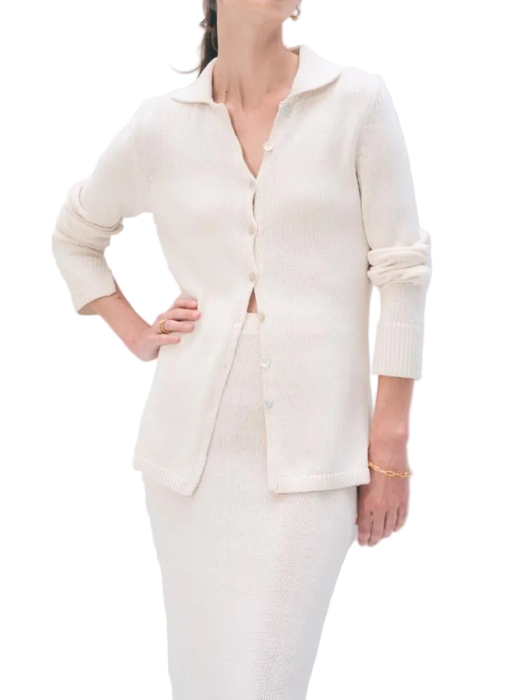 White & Warren Womens Sweaters Luxe Organic Cotton Shirt