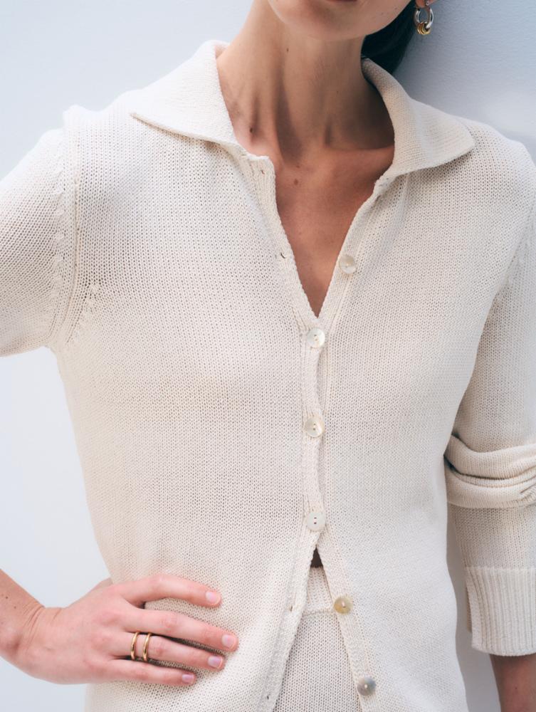 White & Warren Womens Sweaters Luxe Organic Cotton Shirt