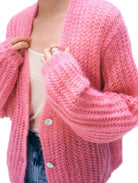 White & Warren Womens Sweaters Mohair Luxe Cardigan