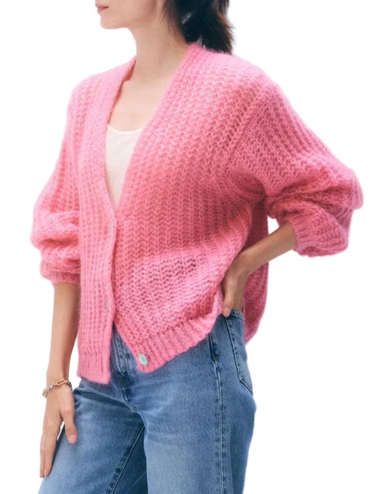 White & Warren Womens Sweaters Mohair Luxe Cardigan