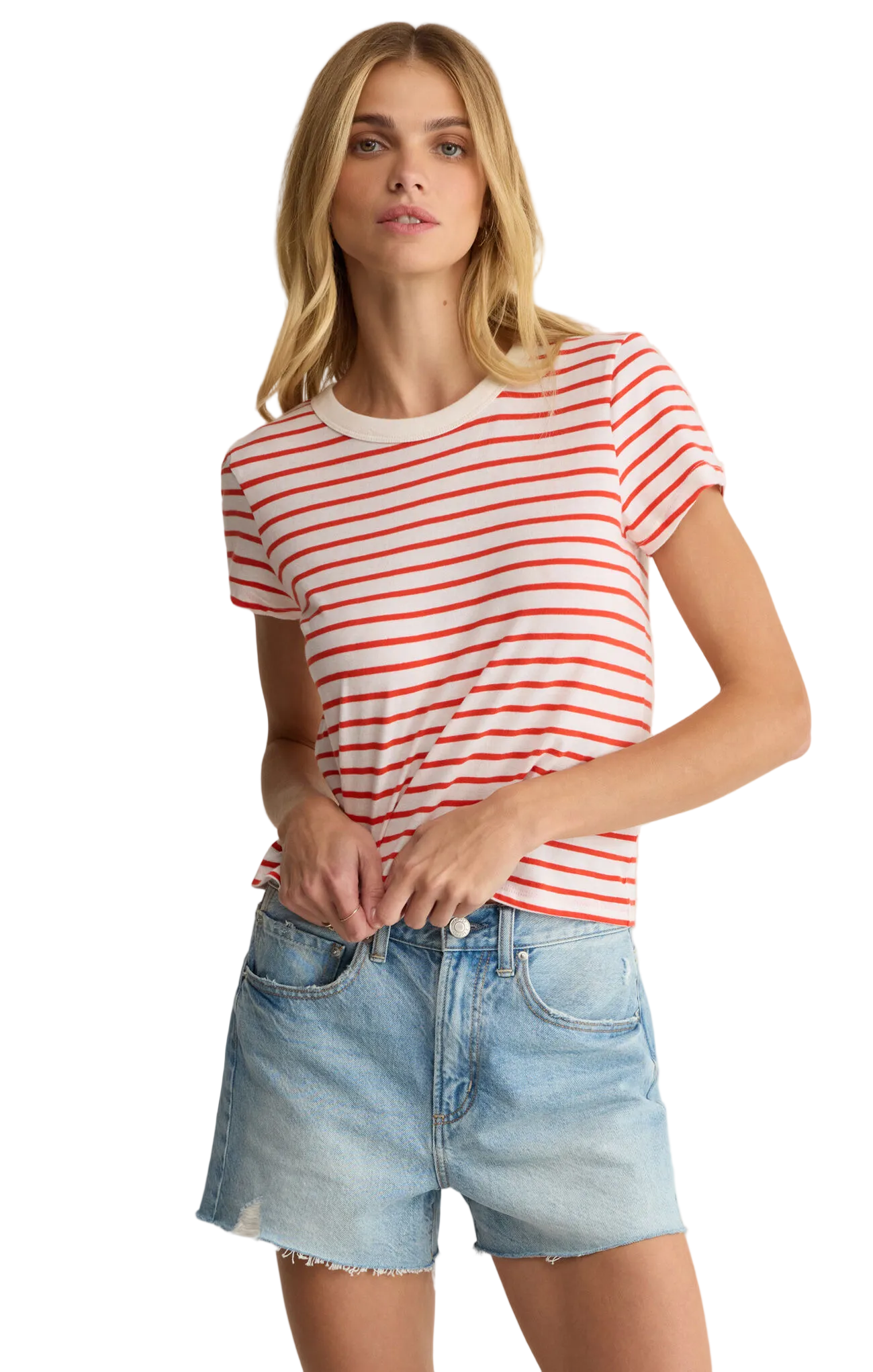 Z Supply Womens Basics Junie Striped Tee