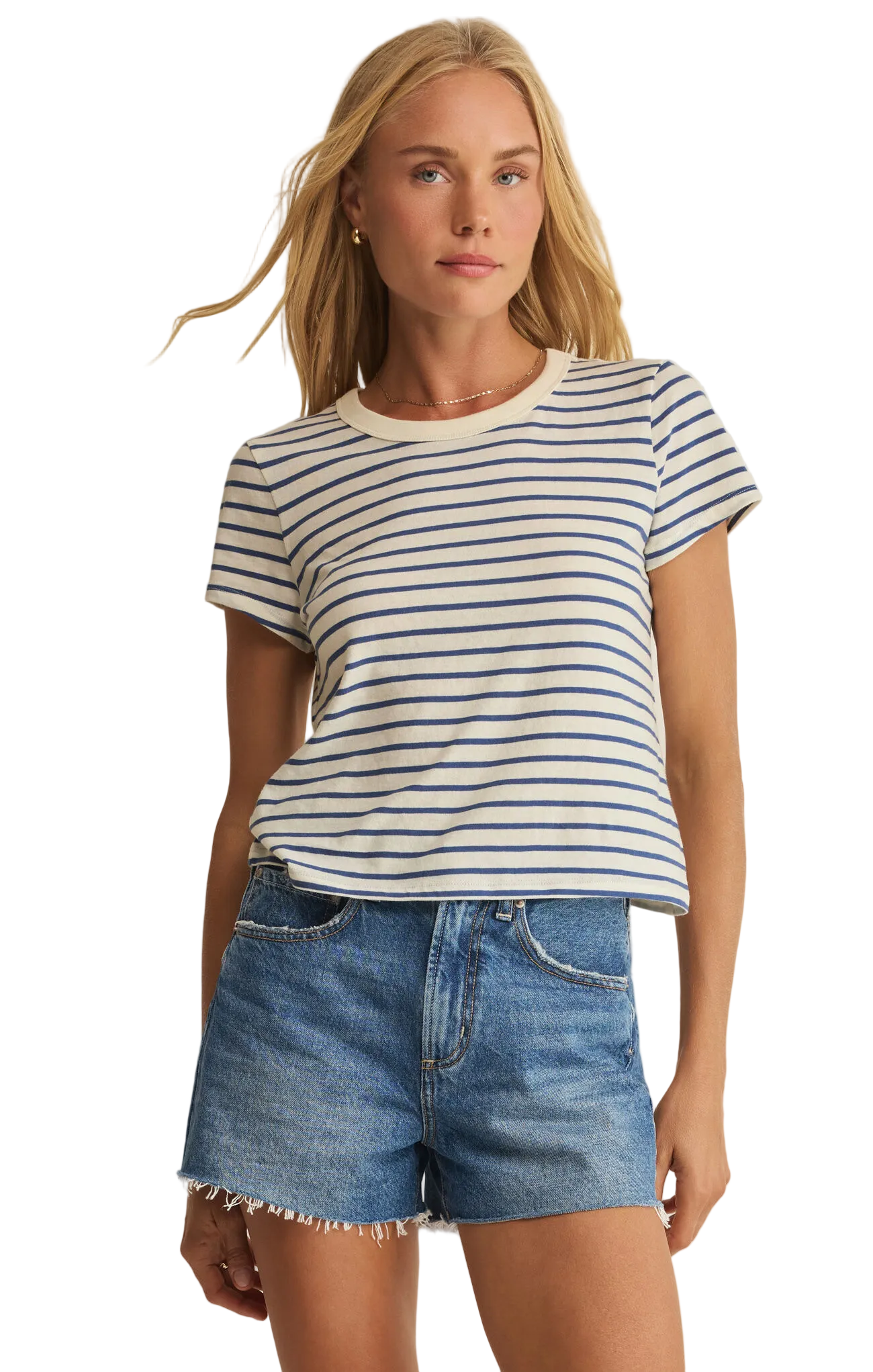 Z Supply Womens Basics Junie Striped Tee
