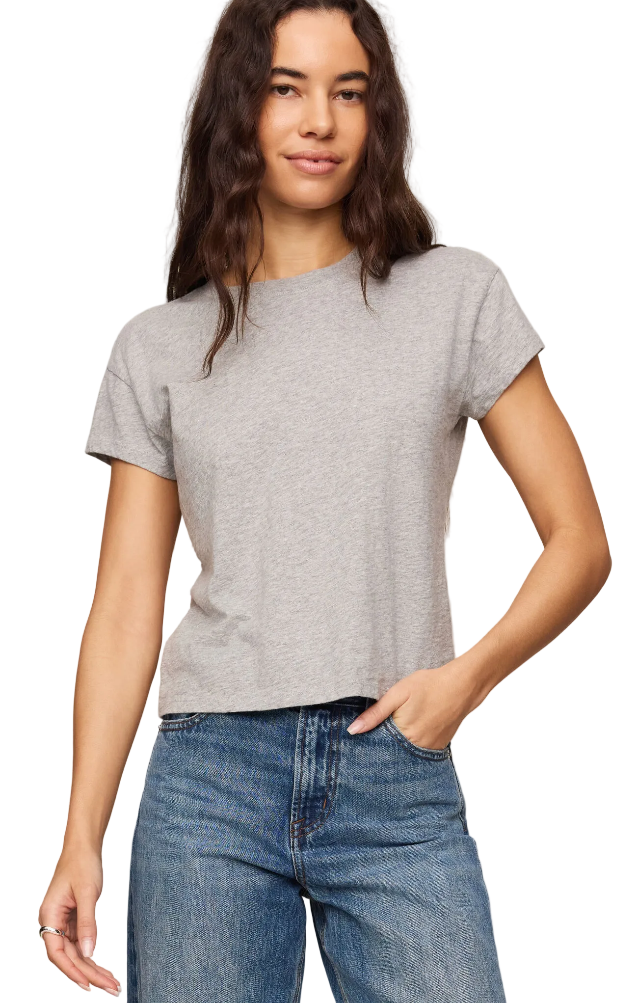 Z Supply Womens Basics XSmall / Classic Heather Grey Modern Slub Tee